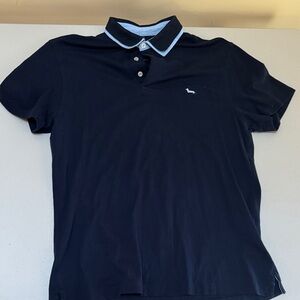 Harmont & Blaine Navy Polo Shirt with Light Blue Accents